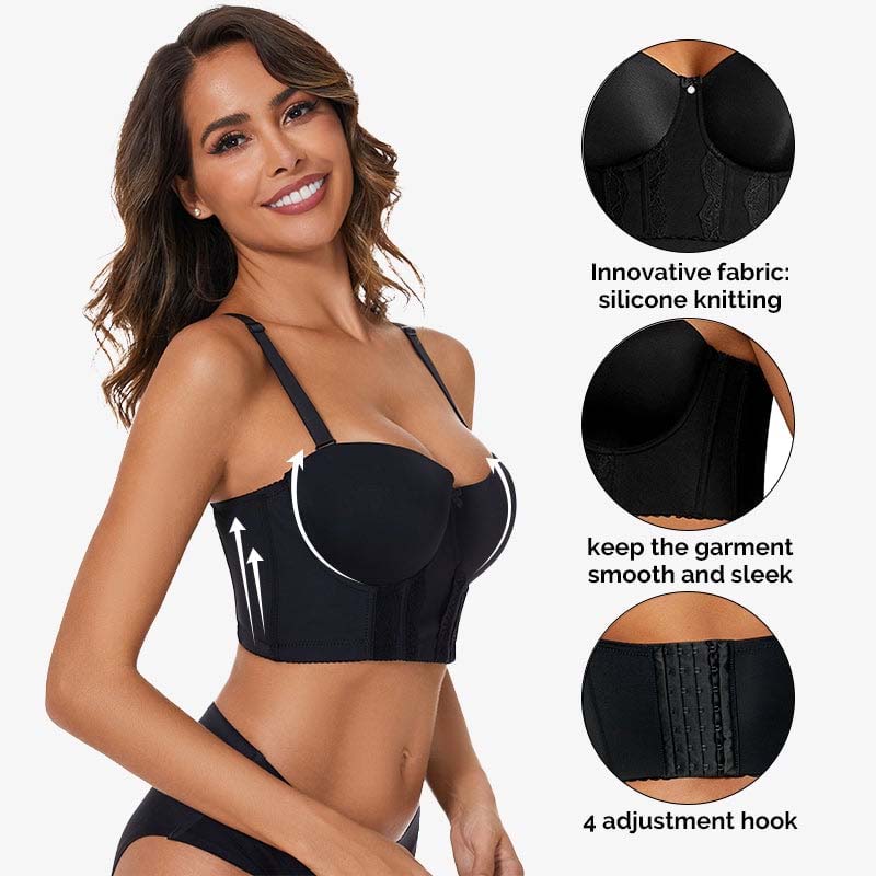 De strapless bh met lage rug