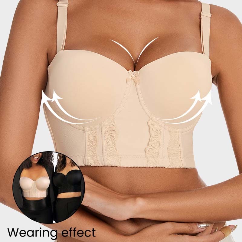 De strapless bh met lage rug