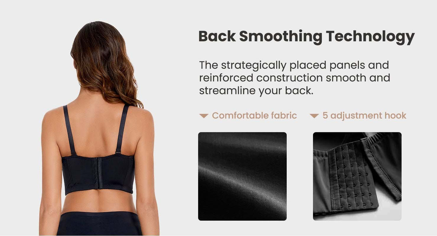 De strapless bh met lage rug