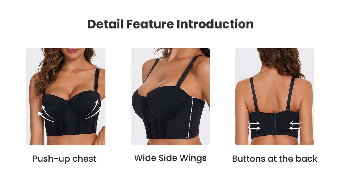 De strapless bh met lage rug
