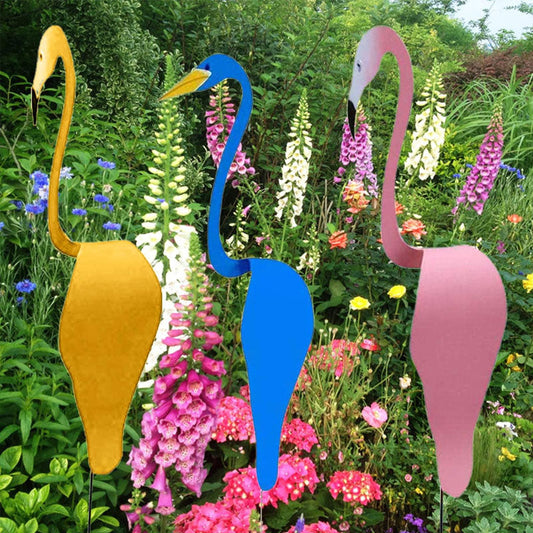 Decoratieve flamingo-windmolen – tropische feestwindgong voor uw tuin