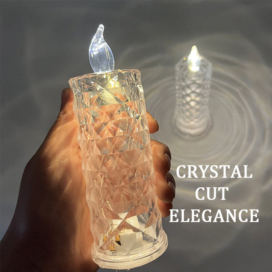 ✨ Crystal Rose Candle Light - Romantische gloed zonder rommel