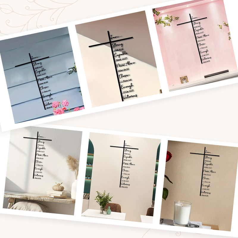 Metalen kruis muurkunst met Jezus kruisbeeld