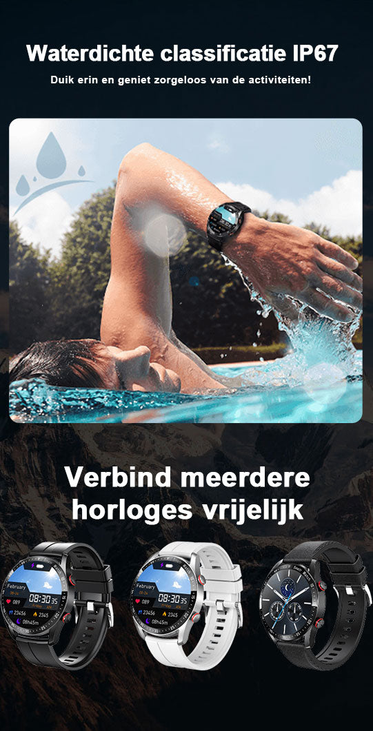 1,28-inch scherm sport smartwatch