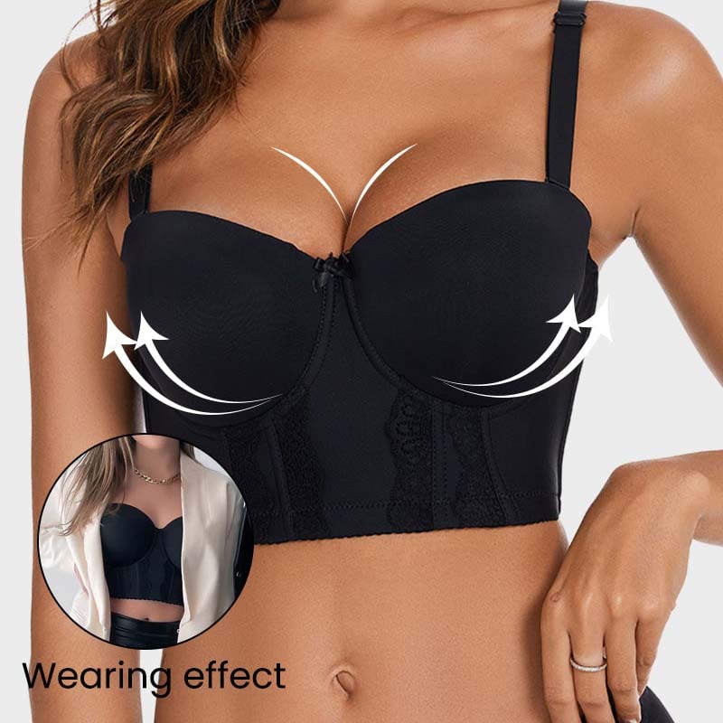 De strapless bh met lage rug