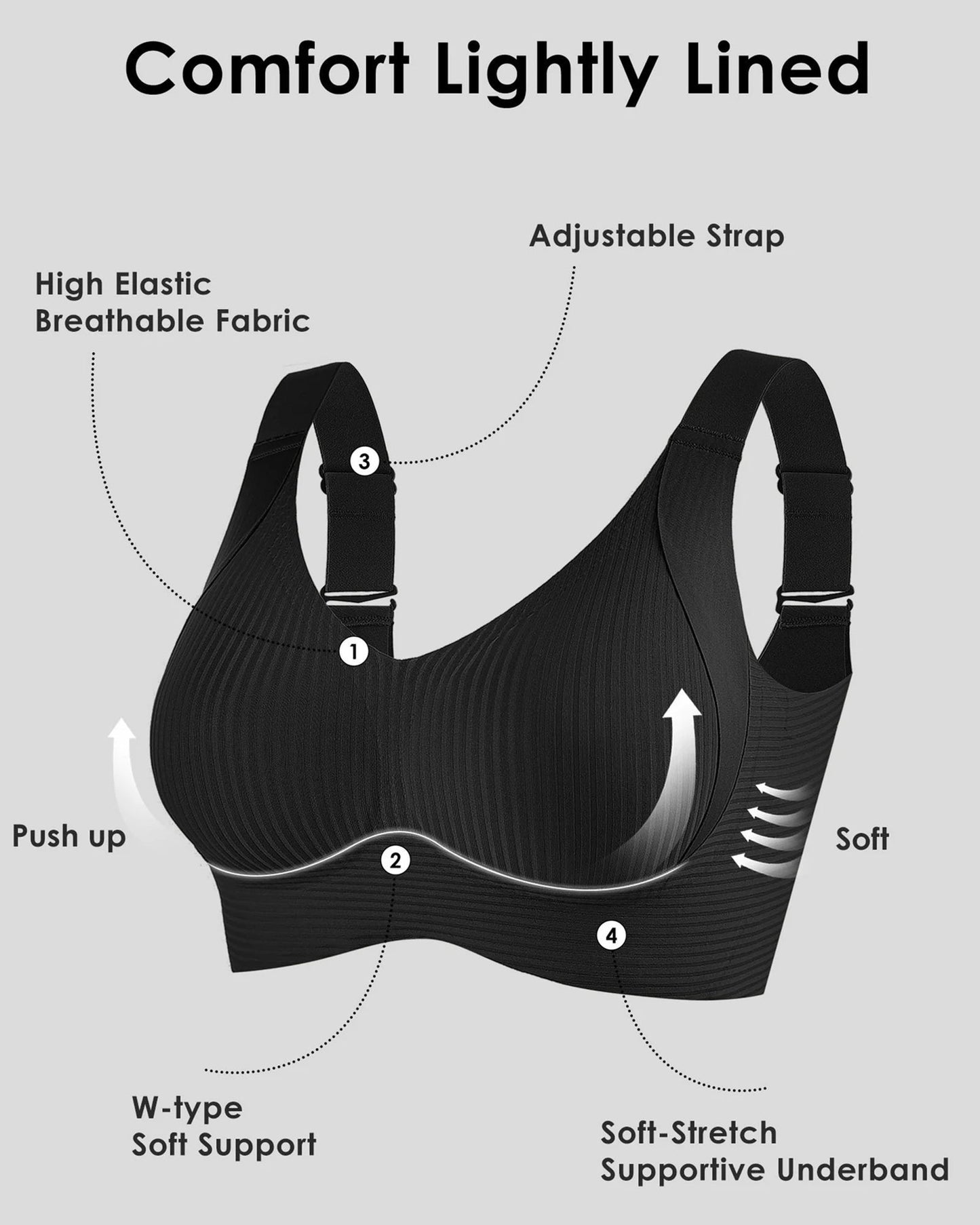 ā³Weekelijkse speciale aanbieding met beperkte geldigheidsduurš Push-up bh met verstelbare gebogen bandjes