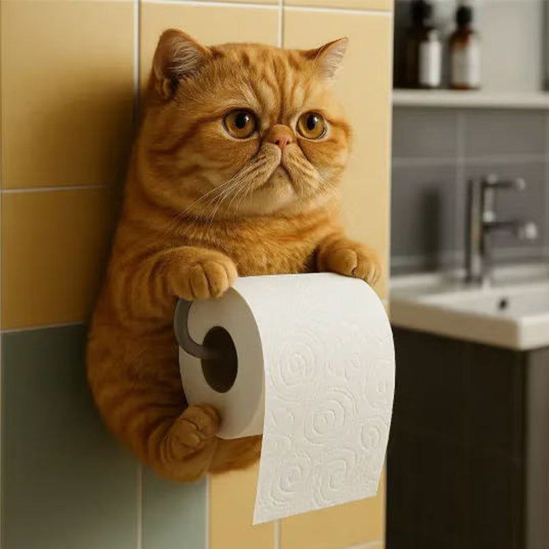 Wandtoiletrolhouder voor katten🐾