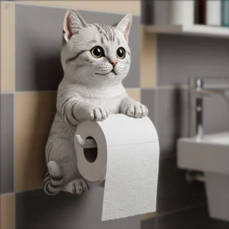 Wandtoiletrolhouder voor katten🐾
