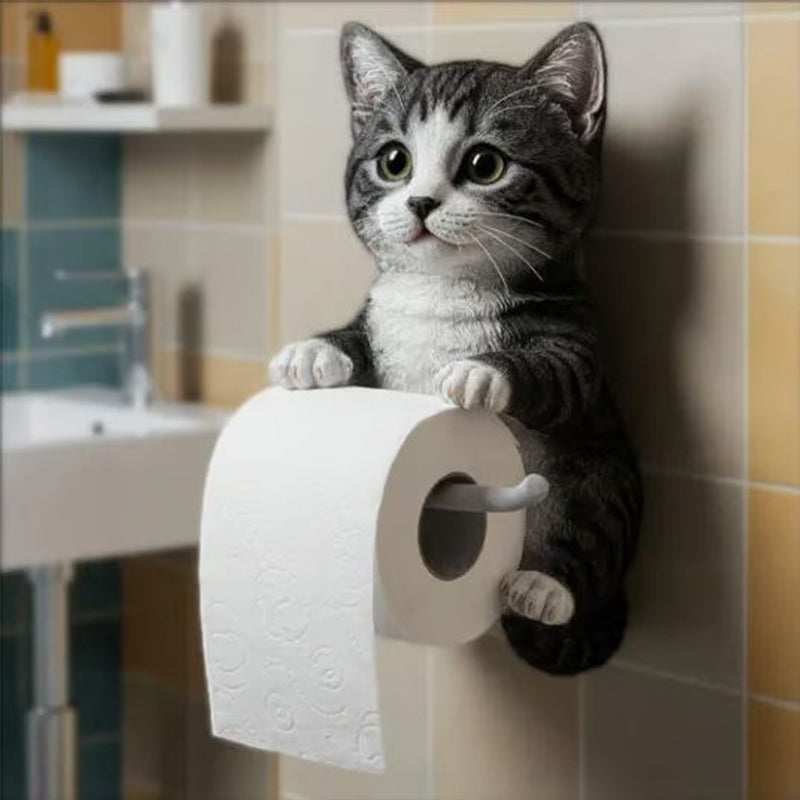 Wandtoiletrolhouder voor katten🐾