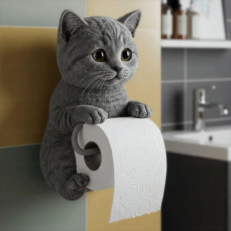 Wandtoiletrolhouder voor katten🐾