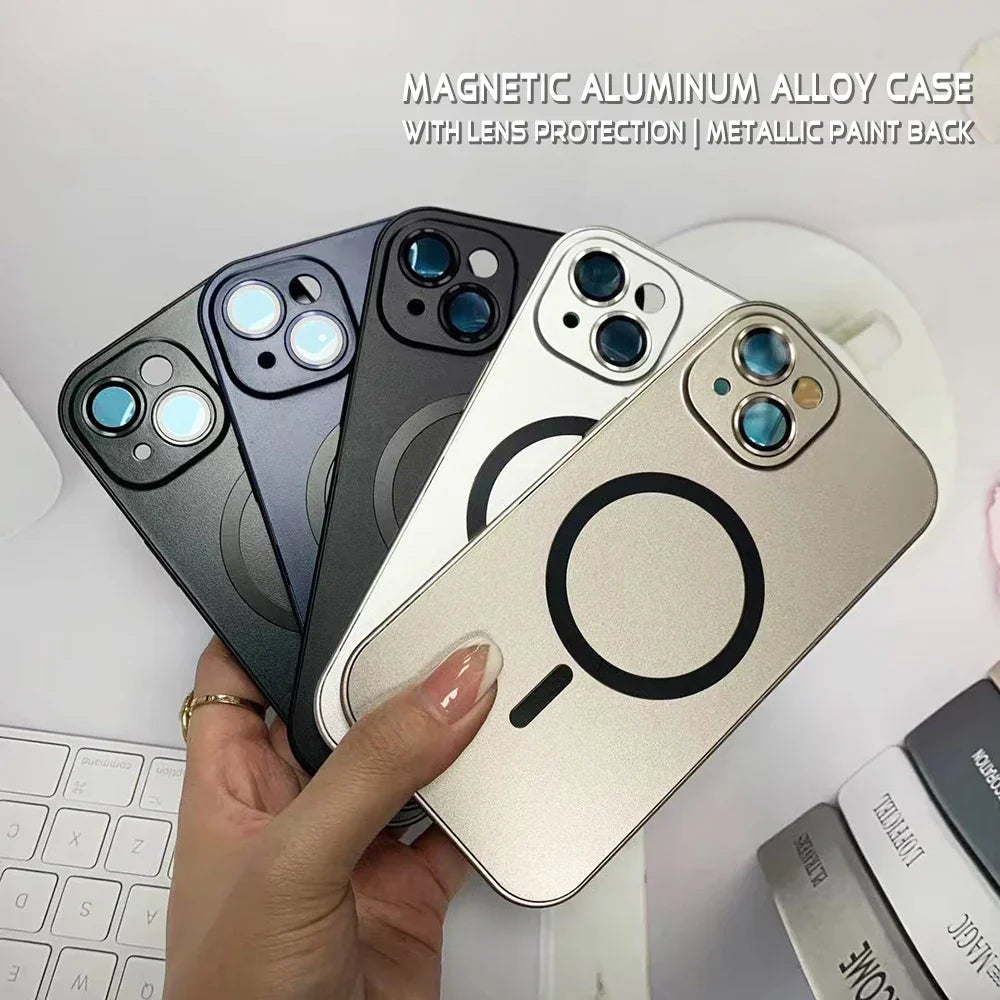 Eenvoudig magnetisch metalen telefoonhoesje voor de iPhone