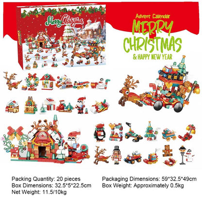 Kerstmis diy montage bouwsteen blind doos