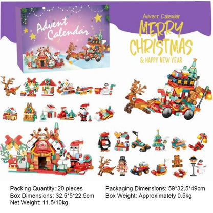 Kerstmis diy montage bouwsteen blind doos