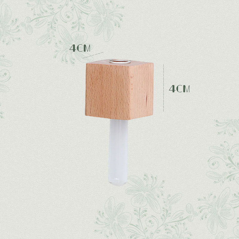 Houten bloemstuk koelkastmagneet