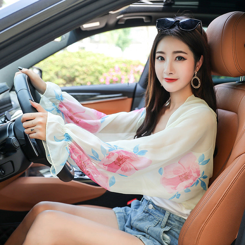 Zomer chiffon zonnebeschermingssjaal (2 stuks)