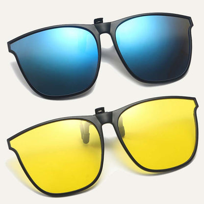 Nieuwe gepolariseerde clip-on zonnebril met flip-up ontwerp