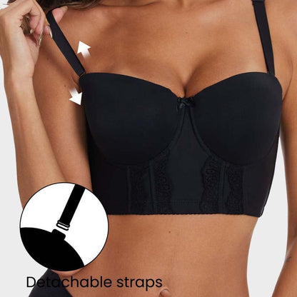 De strapless bh met lage rug