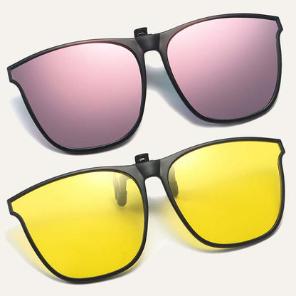 Nieuwe gepolariseerde clip-on zonnebril met flip-up ontwerp
