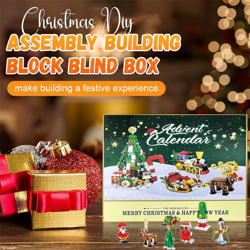 Kerstmis diy montage bouwsteen blind doos