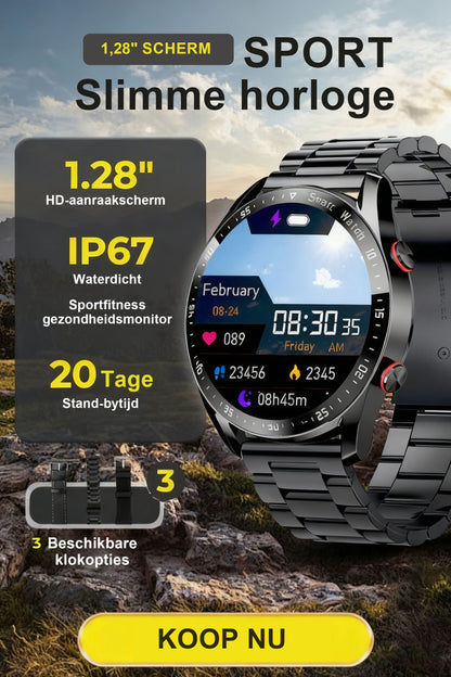 1,28-inch scherm sport smartwatch