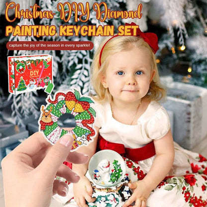 🎄✨Kerst DIY Diamond schilderij sleutelhanger set✨🎄