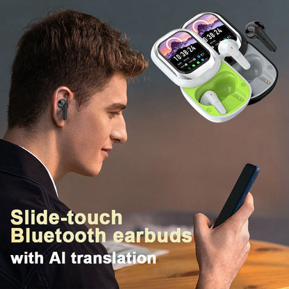 🎧Slide-touch Bluetooth-headset met AI-vertaling