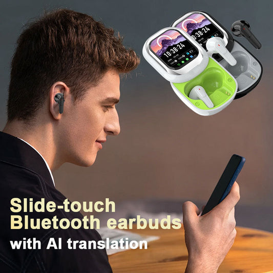 🎧Slide-touch Bluetooth-headset met AI-vertaling