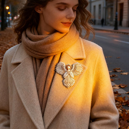 Laatste dag 50% korting 💖 Handgemaakte Parel Engel Broche