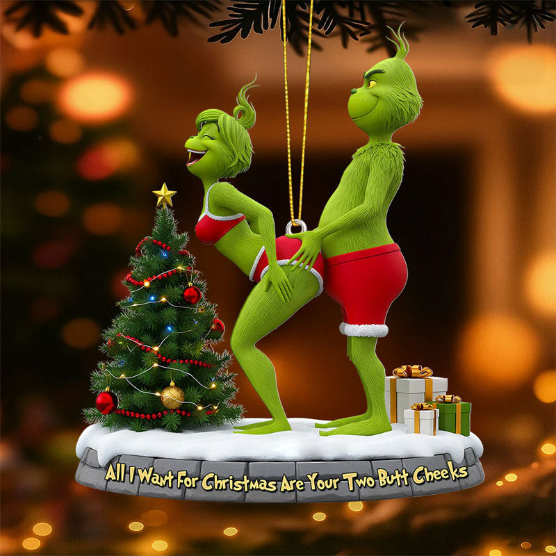 🎄 Ondeugend Groen Paar Ornament - Kerstcadeau 💚