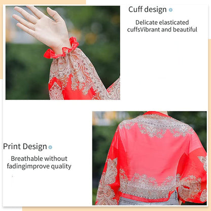 Zomer chiffon zonnebeschermingssjaal (2 stuks)