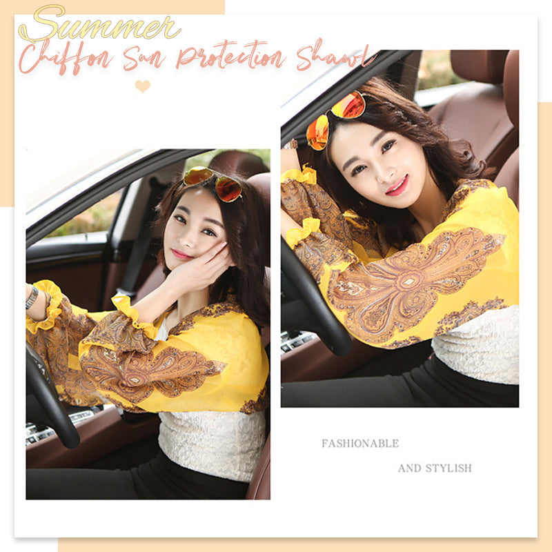 Zomer chiffon zonnebeschermingssjaal (2 stuks)