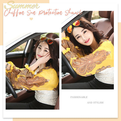 Zomer chiffon zonnebeschermingssjaal (2 stuks)