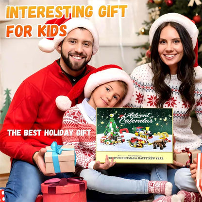 Kerstmis diy montage bouwsteen blind doos