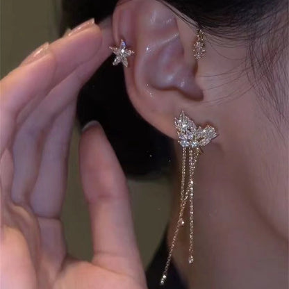 ✨🦋 Zirkonia oorbellen met vlinderpoo💖✨