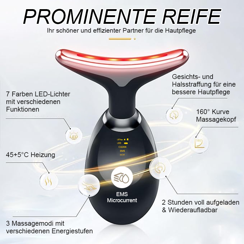 EMS ROOD LICHT THERAPIE GEZICHT HALS LIFT RIMPEL VERWIJDERAAR ÅTNA MASSAGER