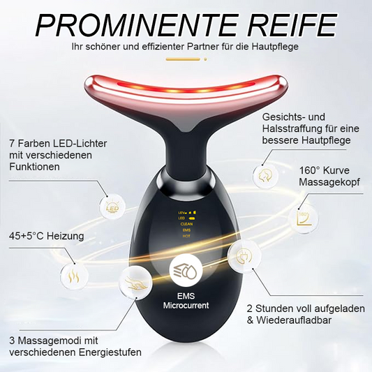 EMS ROOD LICHT THERAPIE GEZICHT HALS LIFT RIMPEL VERWIJDERAAR ÅTNA MASSAGER