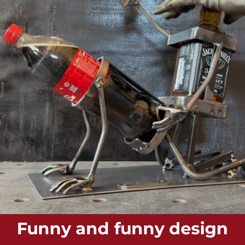 Schedel Coca-Cola en Wijnflesstandaard