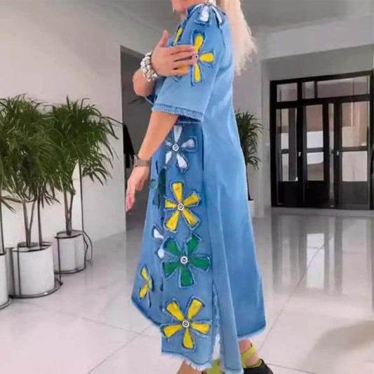 ✨Nieuwe aankomst 2025🌸Casual rok met ronde hals