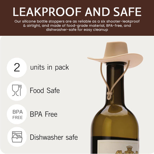 Cowboyhoed Wijnflesstopper