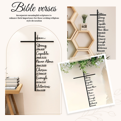 Metalen kruis muurkunst met Jezus kruisbeeld