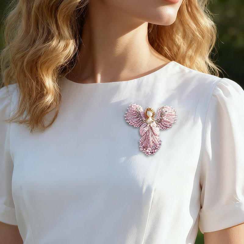 Laatste dag 50% korting 💖 Handgemaakte Parel Engel Broche