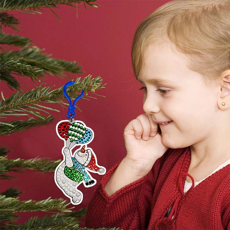 🎄✨Kerst DIY Diamond schilderij sleutelhanger set✨🎄