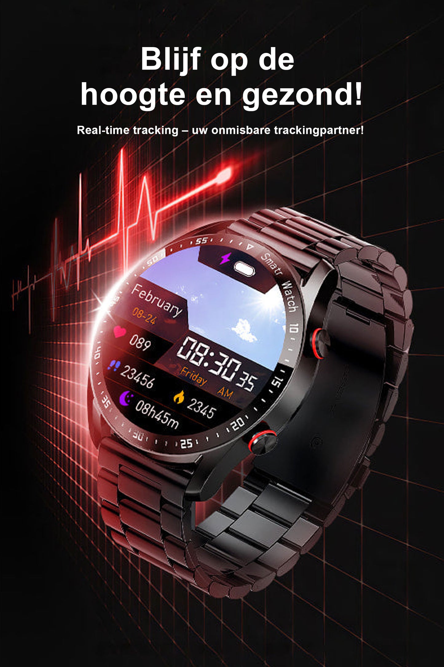 1,28-inch scherm sport smartwatch