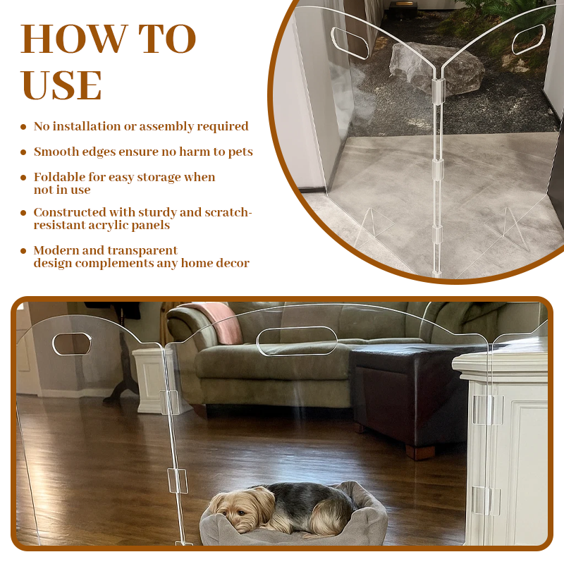 🛡️ Transparant Acrylhek voor Huisdieren