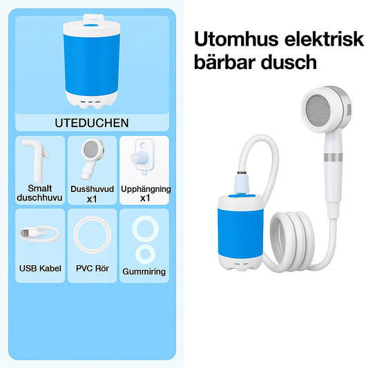 Draagbare waterpomp: set met slang en sproeiers