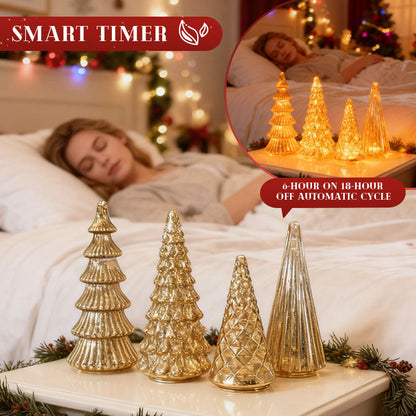 ✨ Glinsterende kerst - 5-delige kristallen boomset met verlichting✨