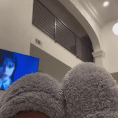 Kniekousen met ganzendons voor kerst