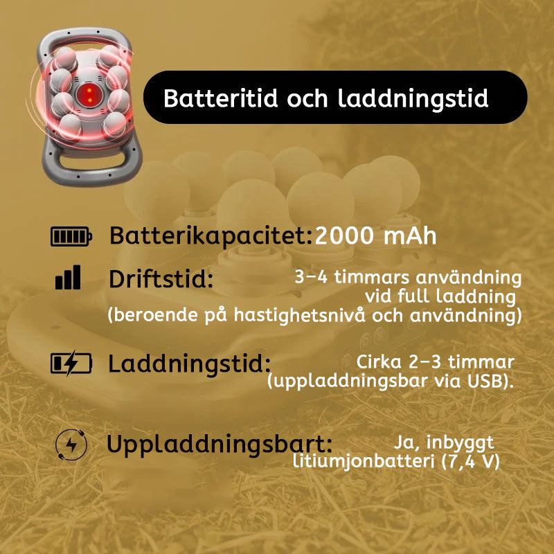 8 koppen paardenmassagepistool