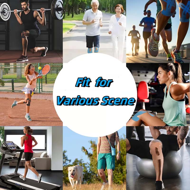 [Kniebeschermers voor sport | Ademende en waterdichte voorgesneden tapes]