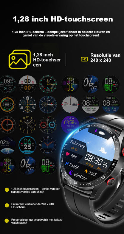 1,28-inch scherm sport smartwatch